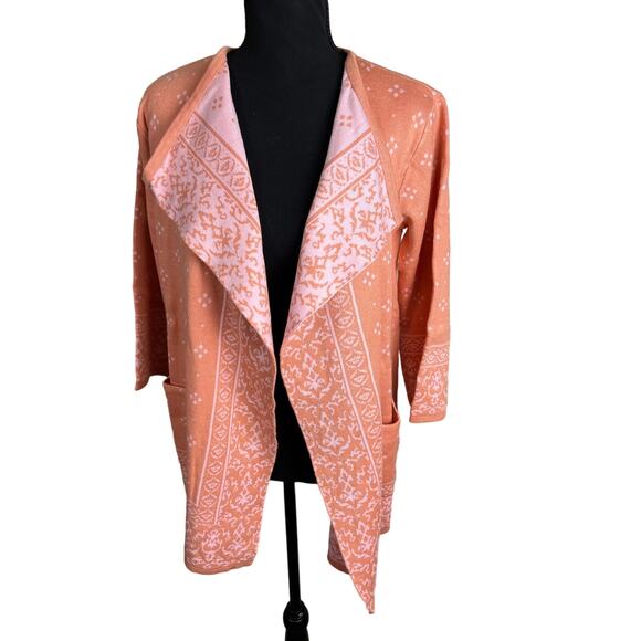 Isaac Mizrahi Live! True Denim Jacquard Sweater BLUSH NWOT SIZE XXS - Picture 2 of 7